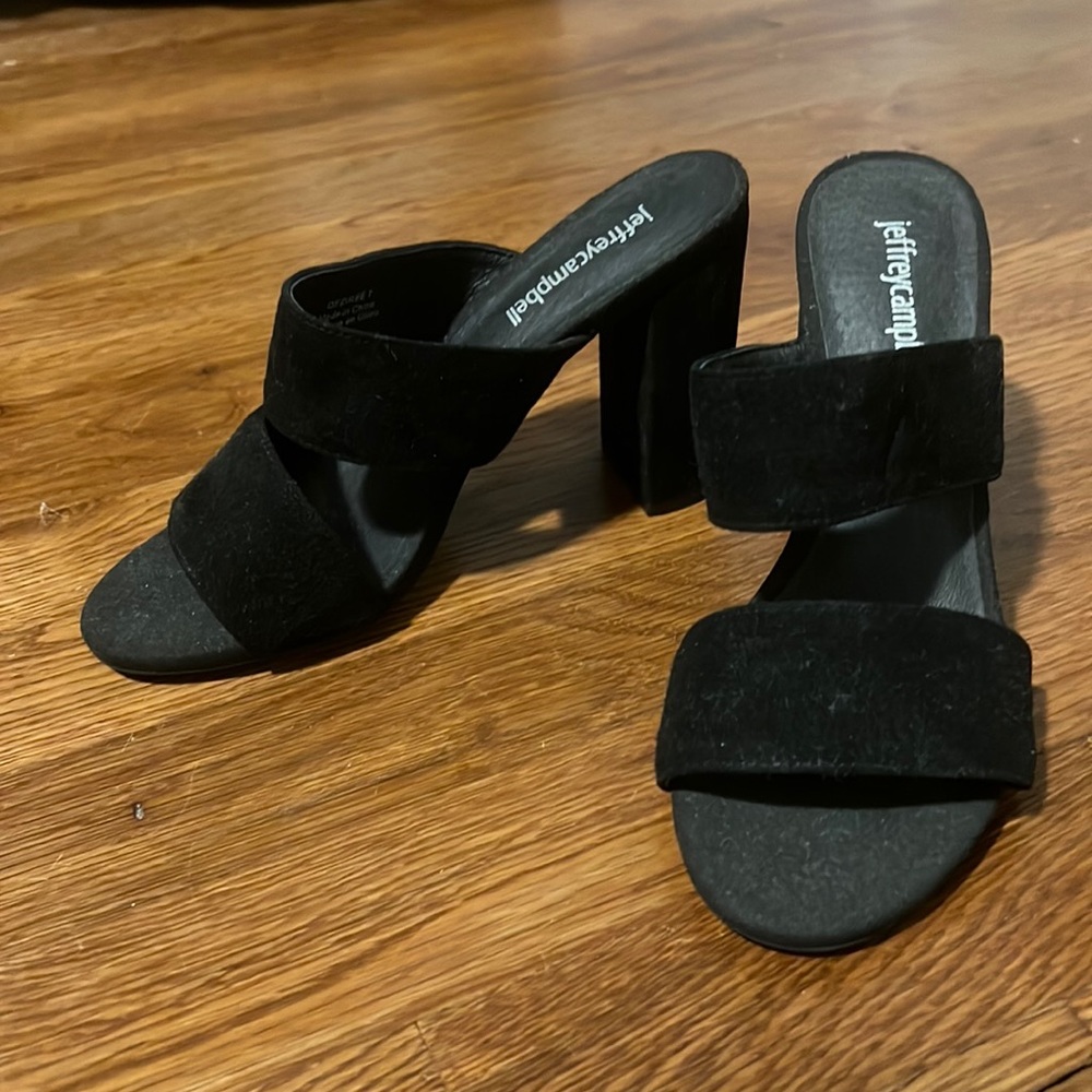 Jeffrey Campbell Black Suede Heels, size 7, NWT